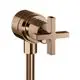 AXOR-HG-AXOR-Citterio-Wandanschluss-Stop-mit-Rueckflussverhinderer-Absperrventil-und-Kreuzgriff-Polished-Red-Gold-39883300 gallery number 1